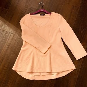 Salmon/ light pink peplum top